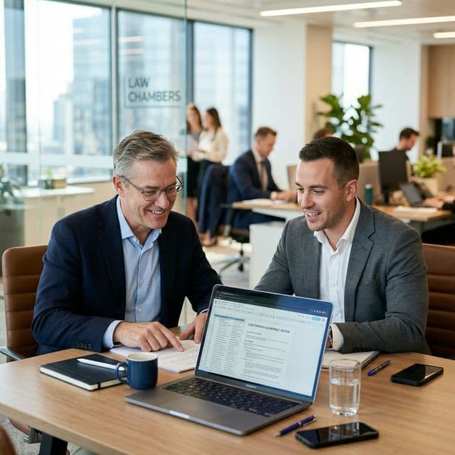 Lawyers collaborating